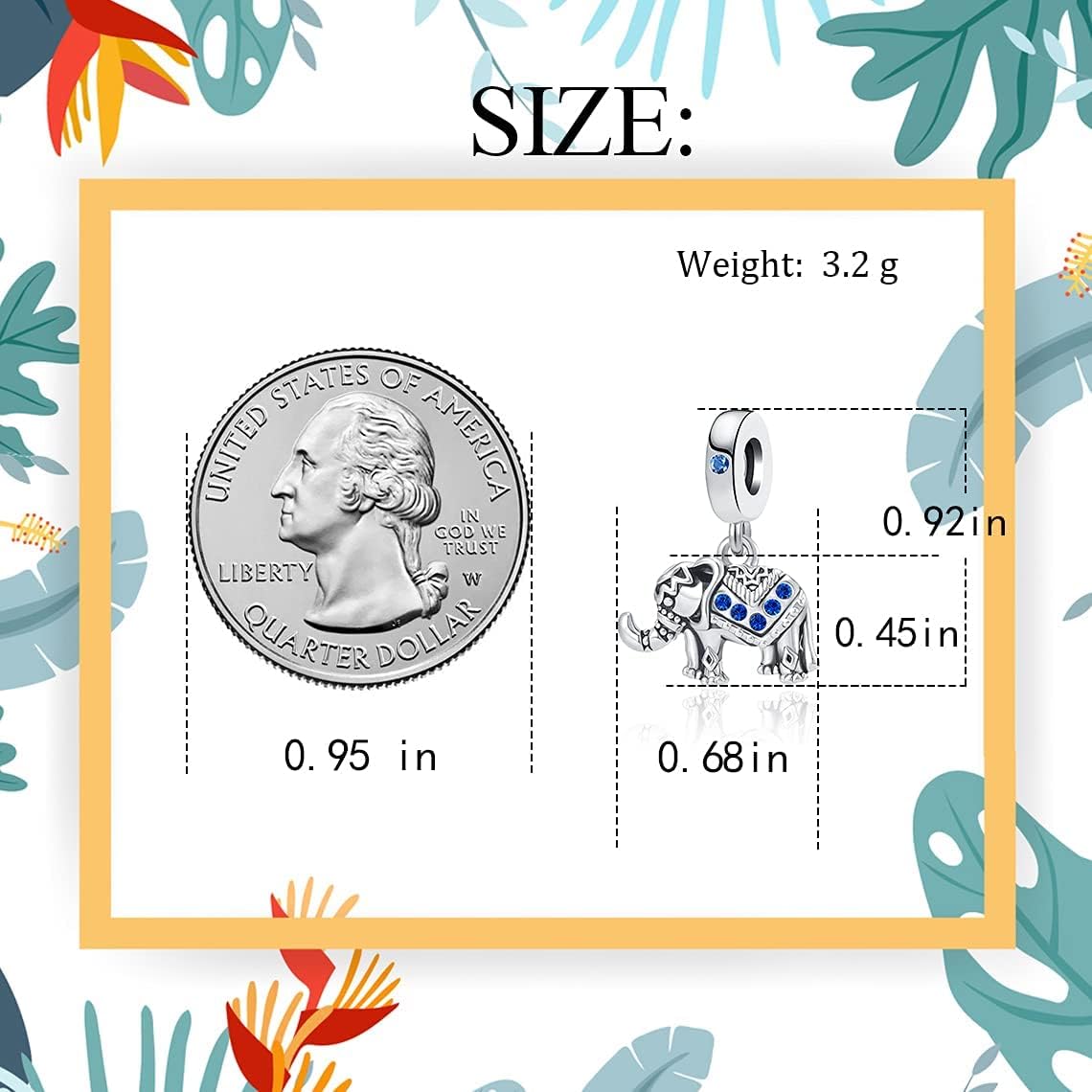 Lucky Thai Elephant Charm Glowing Animal Birthstone Bead fit Pandora Bracelet - Image 6