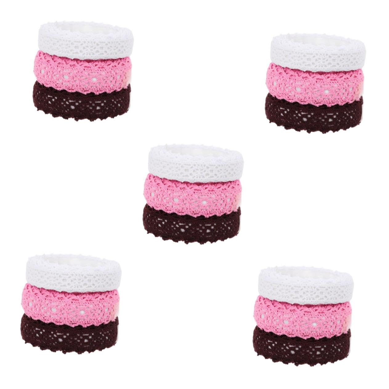 Angoily 5 Series Cinta De Encaje Cintas Adhesivas Cintas De Encaje Para Manualidades Cinta Decorativa Tamaño De De Scrapbooking De Hechas A Mano Tela 3 Rollos*5