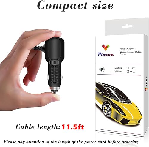 Miniatura 7 de Cargador de cámara para salpicadero, Plozoe Car Dash Cam Cable de alimentación USB Adaptador de carga de vehículo para GPS GPS Nuvi Gar 'min, Mirror