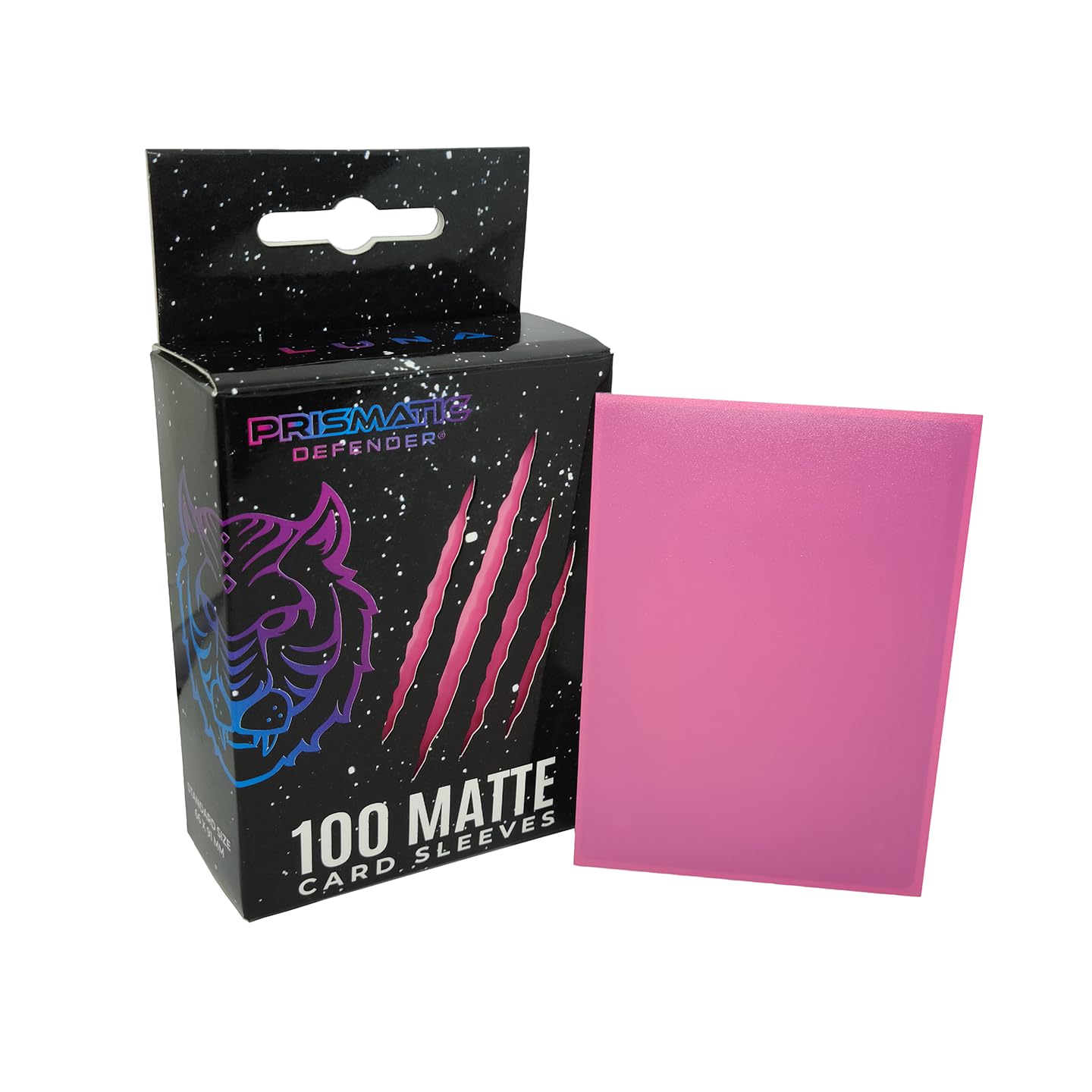 PRISMATIC DEFENDER® Luna/Dark Pink Matte Card Sleeves – 100 Pack Standard Size Sleeves fo…