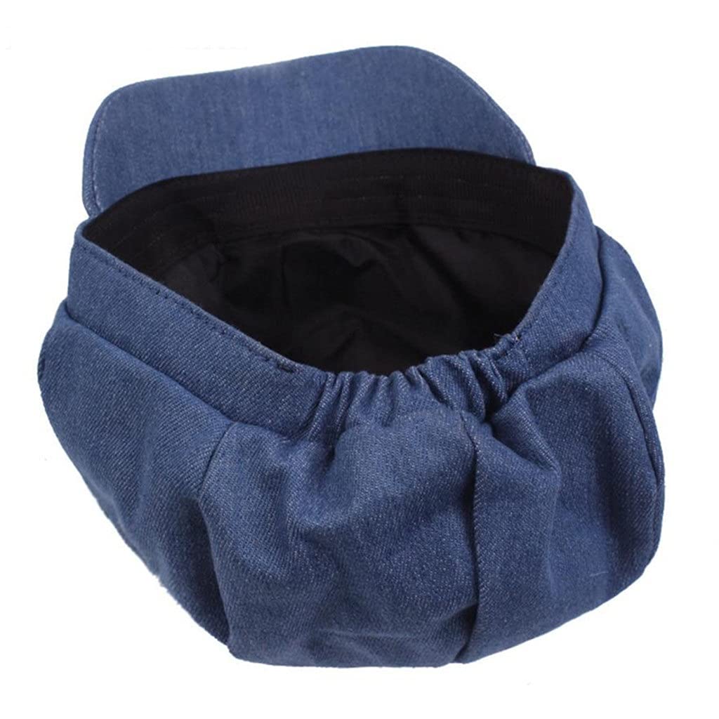 Czapka gazeciarza damska Denim ośmiokątna czapka Baker czapka chłopięca kapelusz beret damski wiosenny letni bawełniany francuski kapelusz malarza (kolor: argento, rozmiar: 56-58 cm) (3 szt.)