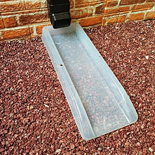 Gaeaauto 2-Pack Downspout Splash Block Drain Extender Gutter Guard Rain Spout Diverter Splashguard, Translucent #TOP4