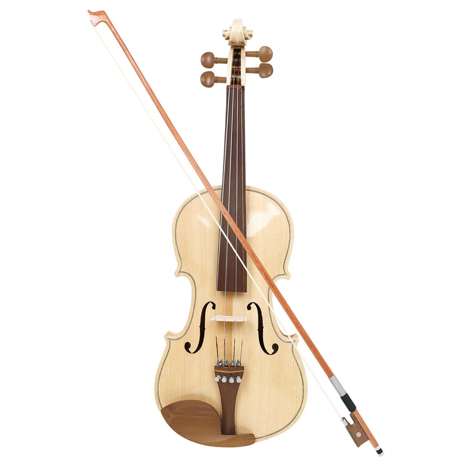 Violino Popolare 4/4 Violino In Legno Massello Di Abete Rosso Brillante Principiante Adulto Che Suona Il Violino