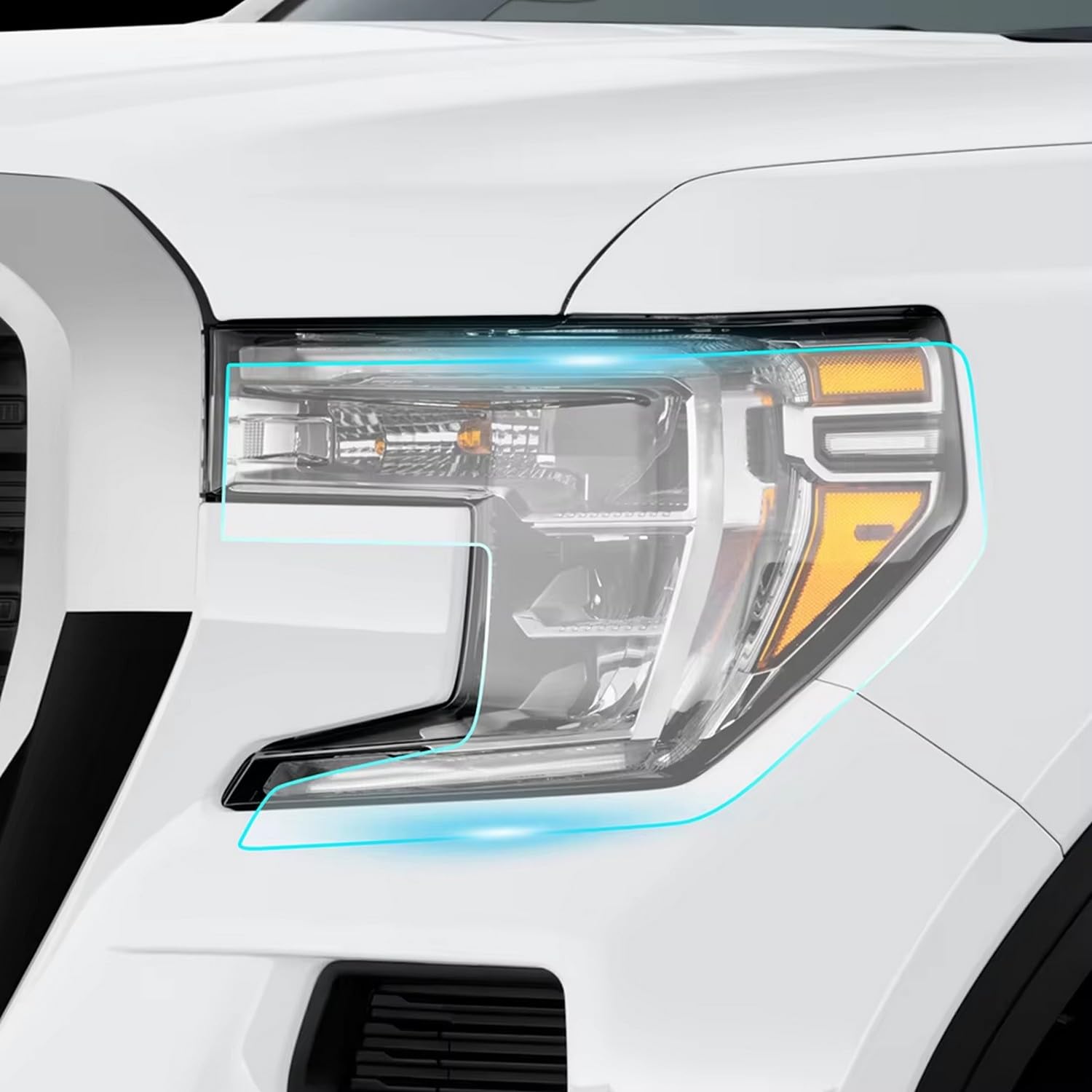 Film de protection phare TPU pour GMC Sierra AT4 Denali 2019-2021