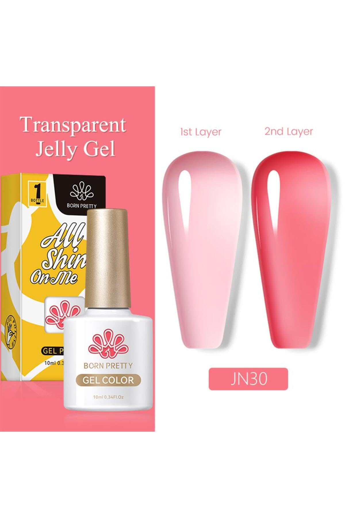 Born Pretty 10Ml Jelly Nude Seri Kalıcı Oje Jn30 (56347) 3800