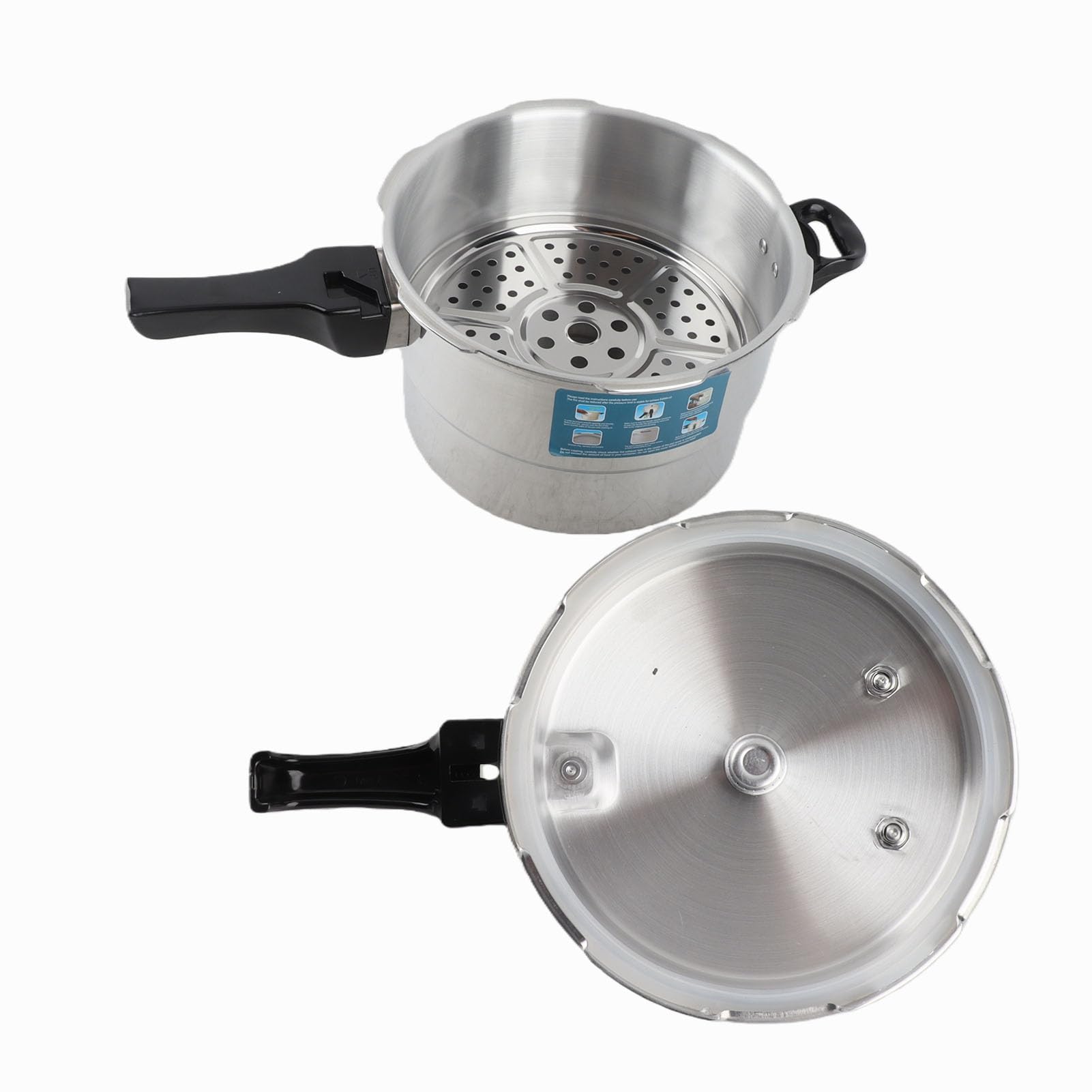 Szybkowar 5 L, Pojemnik Ciśnieniowy ze Stopu Aluminium, Mały Garnek do Gotowania ze Stojakiem do Gotowania i 3-warstwowym Kompozytowym Dnem, Idealny Kuchenki Gazowej, Kuchenki Indukcyjnej