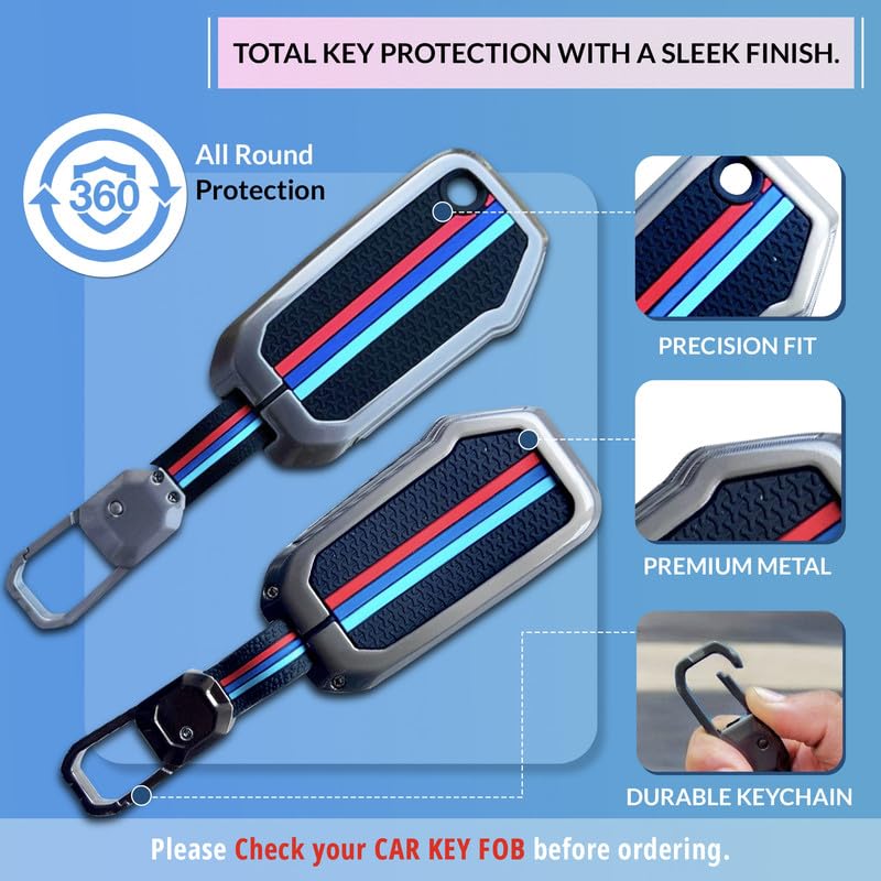 Image of NEODRIFT 'KeyShield' Car Key Cover Only Kia Sonet (Shape 2, 03 Buttons) (Durable, Stylish, and 360 Protection)