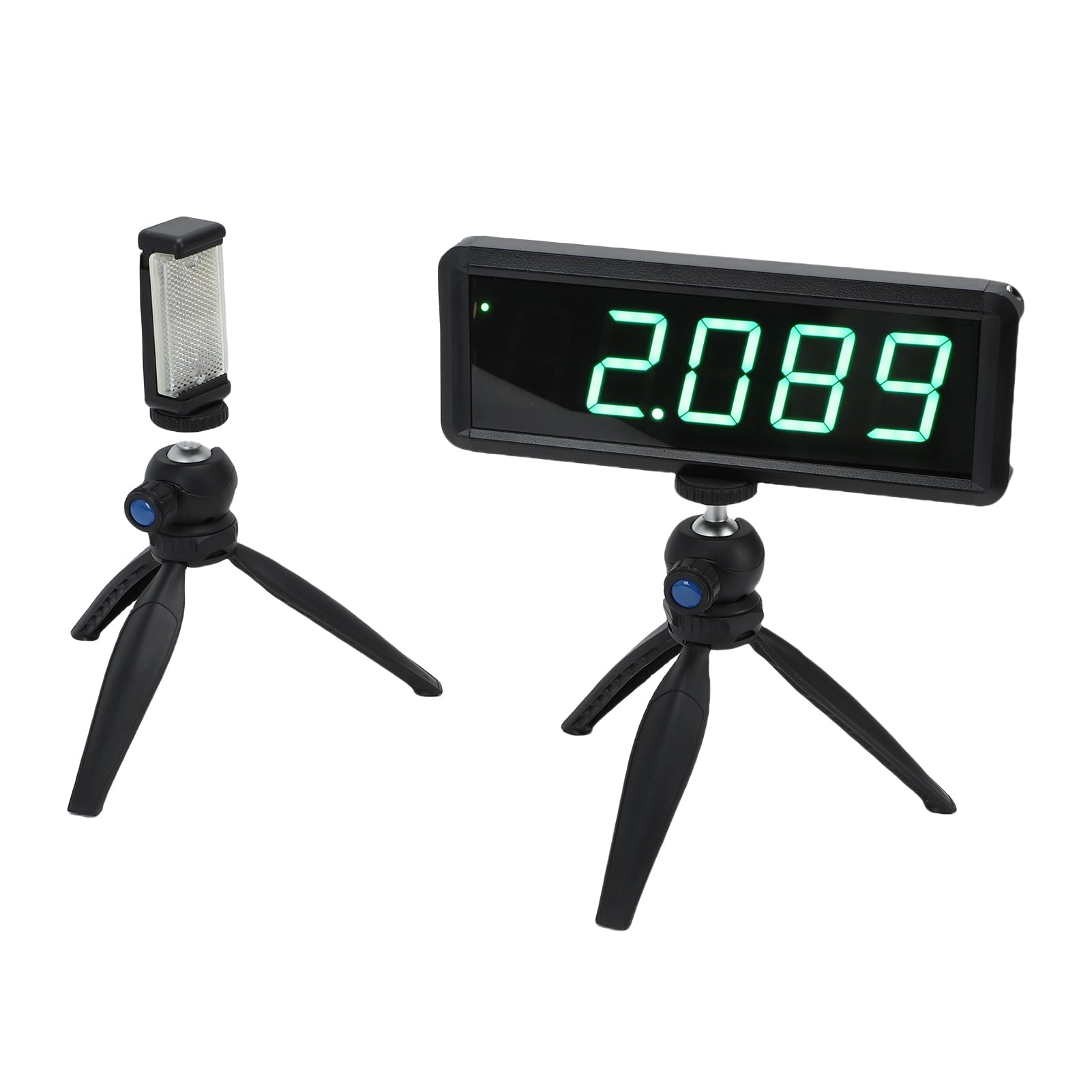 Fafeicy Minuterie de Course Infrarouge sans Fil, Minuterie de Sprint en Aluminium PC ABS avec Affichage à 5 Chiffres, Précision de 0,001 S, visibilité de 8 M, Réinitialisation Automatique, alimenté
