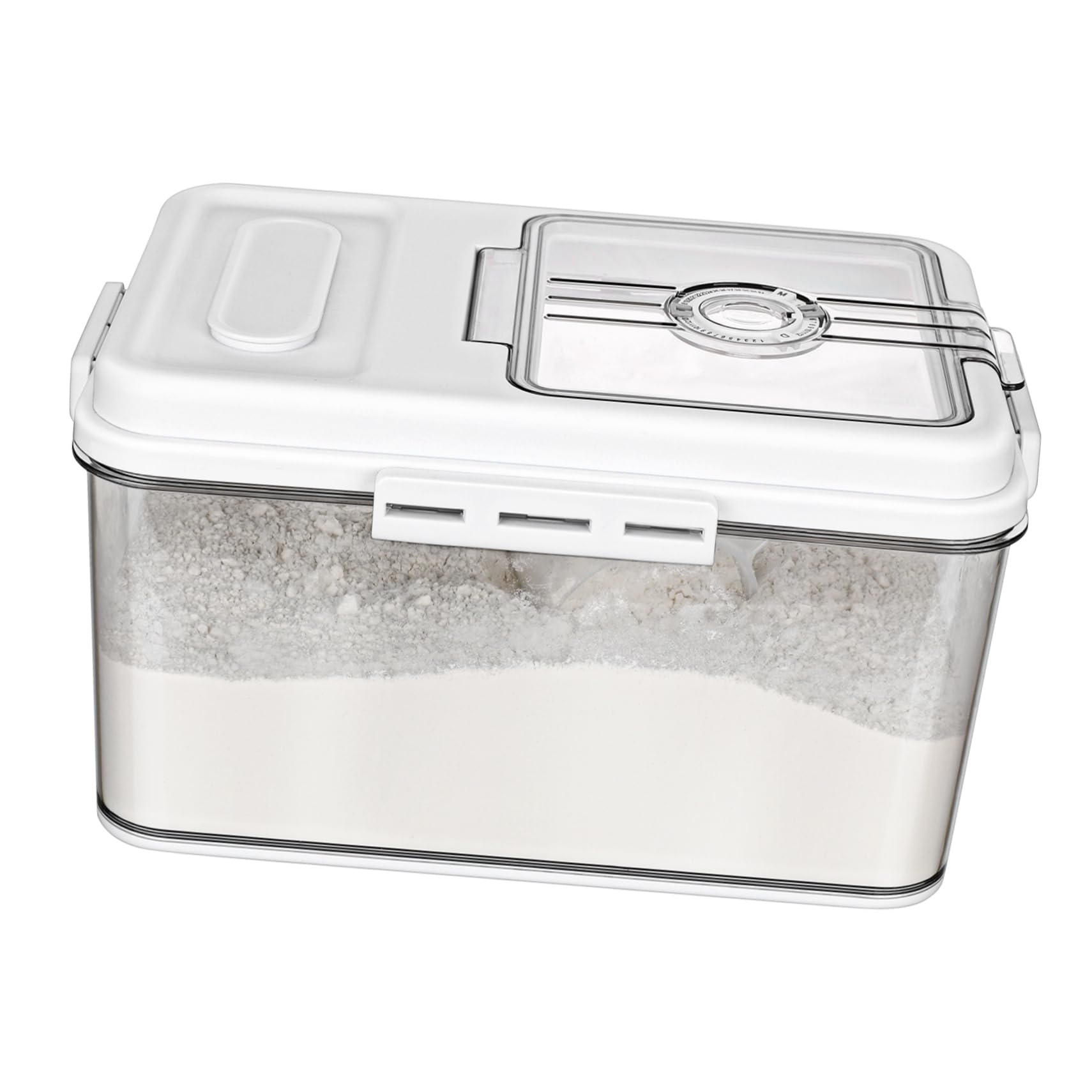 TOPBATHY Contenitore per Riso Ermetico Distributore per Cereali Contenitore per Conservazione di Cibo per Cucina in Materiale Pet Resistente Design Elegante Grande Capacità