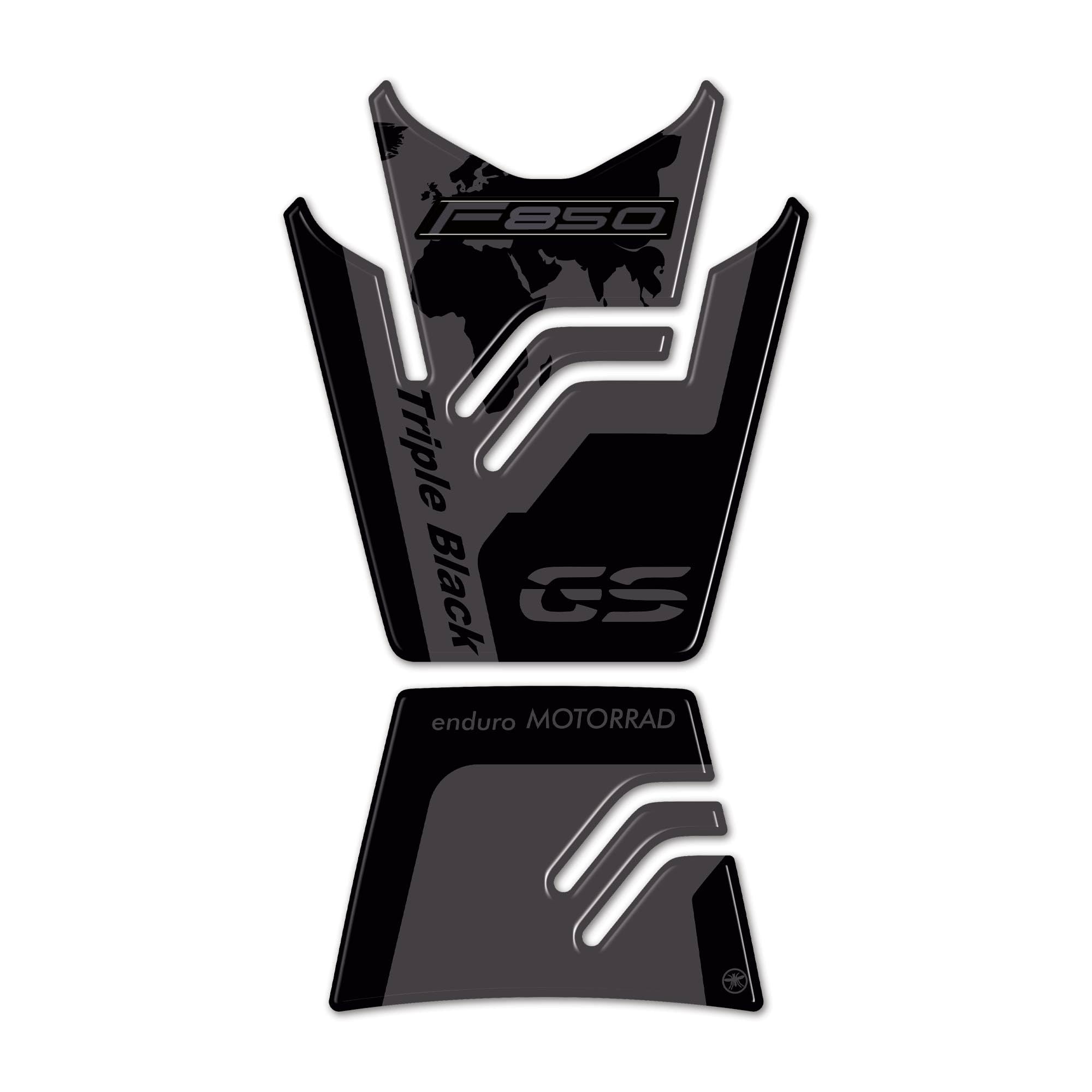 labelbike - Naklejka 3D Ochrona i Dekoracja Tank Pada Motocykla kompatybilna z Bmw F 850 Gs Triple Black 2021-2023