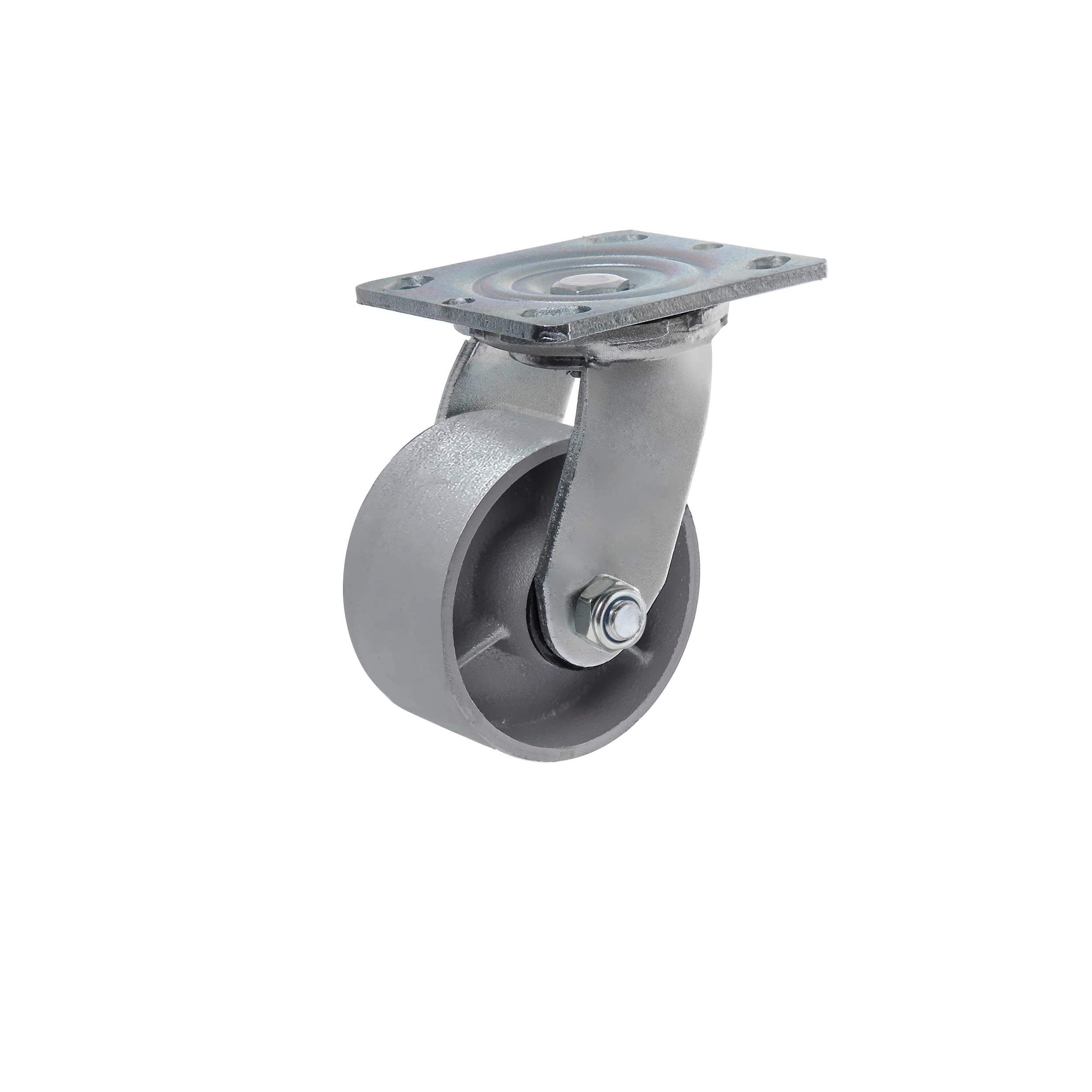 Syration Heavy Duty Caster Steel Cast Iron Wheel, Tool Box and Workbench Swivel Caster 800LB Capacity (4 inch, 1 Swivel)