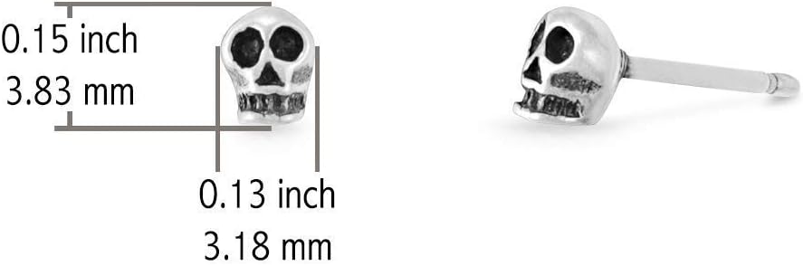 Boma Jewelry Sterling Silver Skull Stud Earrings - Image 4