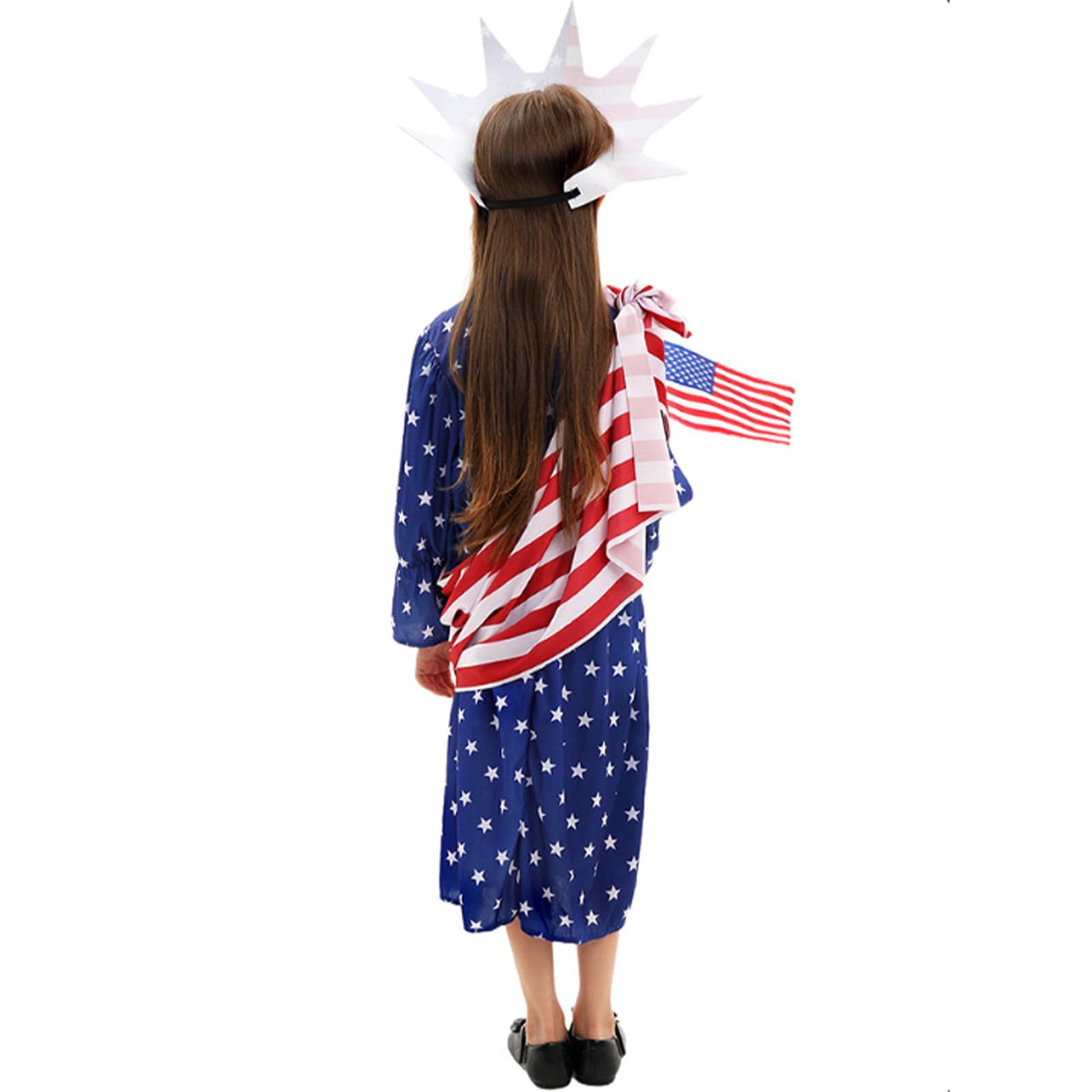 Faschingskostüme Kinder Mädchen Patriotisches Unabhängigkeitstag Performance Outfit Elegantes Hofstil Cosplay Kleid Für Kinder Amerikanische Heldin Für Fasching Und Party Kinderkostüme Mädchen