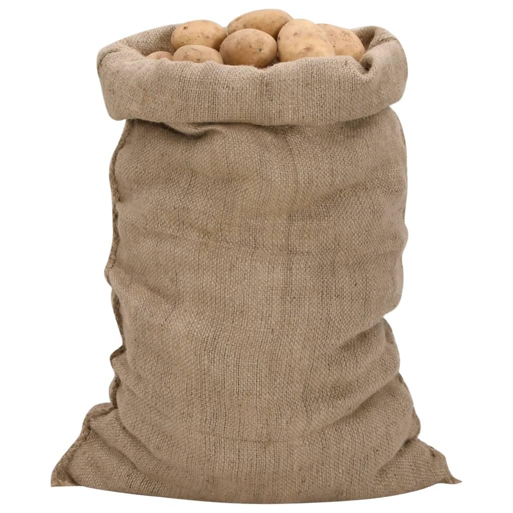 Lot de 10 sacs en jute - 60 x 105 cm - 100 % jute - 340 g/m² - Pour la maison et le jardin