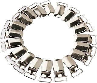 VILLCASE 20 Pçs Clipes De Suspensório De Chupeta Clipes De Suspensório Para Chupeta De Metal Clipes De Suspensório Clipes De Chupeta Universal Criança Pendurado Clipe