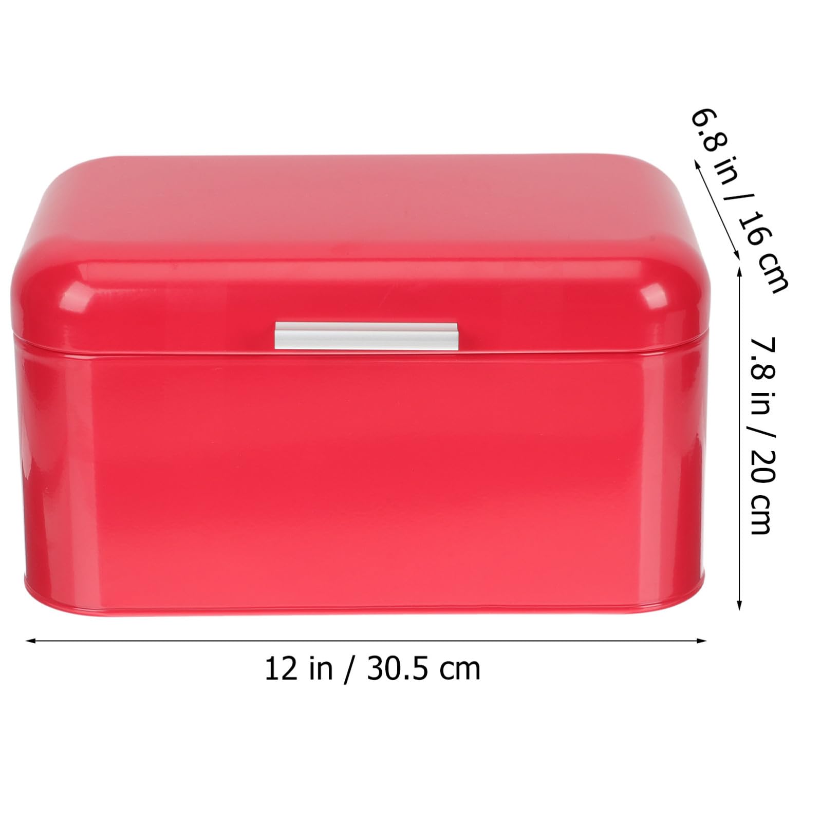 DOITOOL Scatola Porta Pane Contenitore Creativo in Ferro Rosso Chiusura Ermetica Resistente per Cucina della Cucina