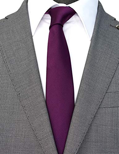 Image of Skinny Solid Ties for Men, 2.5 inch Slim Plain Neckties 4-Pack