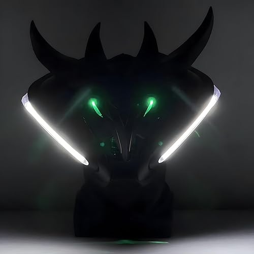 Miniatura 6 de Máscara LED Cyberpunk, casco futurista para cosplay, ciencia ficción