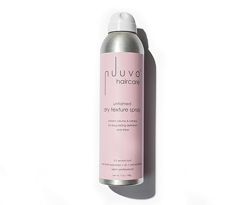 Nuuvo Haircare Untamed Dry Texture Spray - Spray voluminizador y texturizante para estilos ligeros sin esfuerzo, protección UV, acabado mate, libre