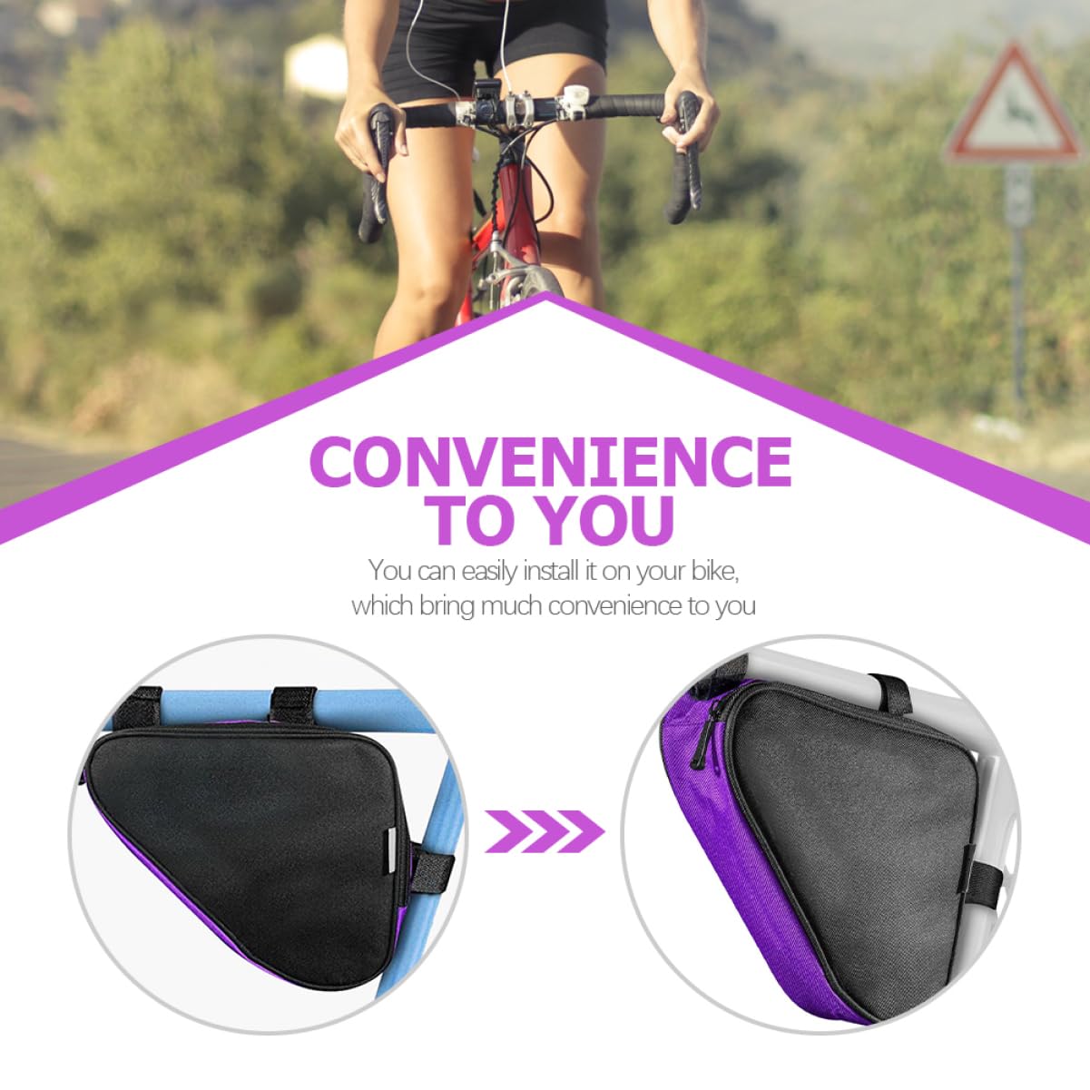 Abaodam 3 Piezas Bolsa De Ciclismo Impermeable Bolso Delantero Bolsa De Bicicleta De Tubo Superior Frente s De Bicicleta para Bicicletas Telefónica De Ciclismo Poliéster