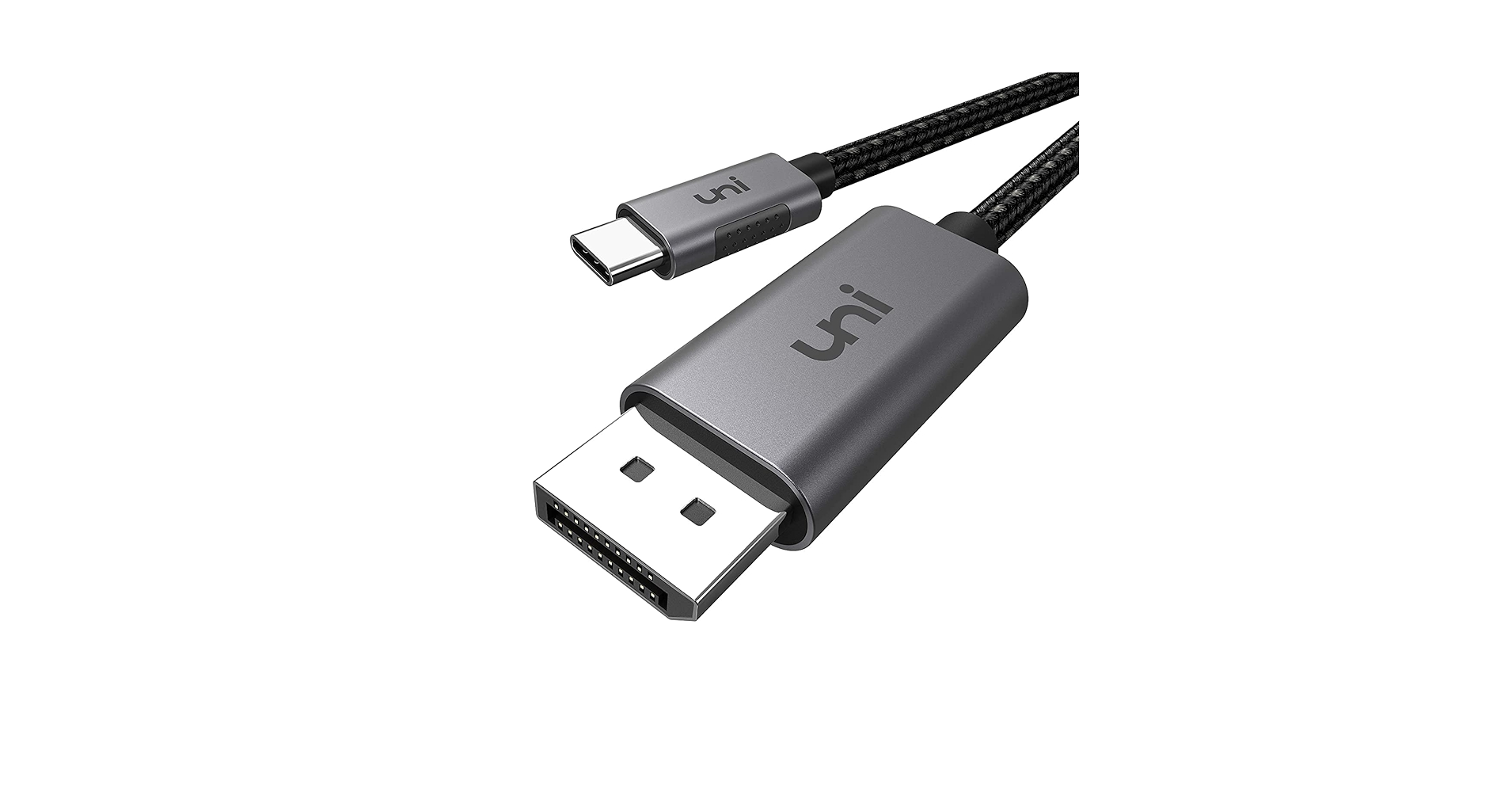 uni USB C to DisplayPort Cable for Home Office (4K@60Hz, 2K@165Hz), Sturdy Aluminum USB Type-C to DisplayPort Cable [Thunderbolt 3/4 Compatible] for MacBook Pro/Air, iPhone 15 Pro/Max, XPS, Surface