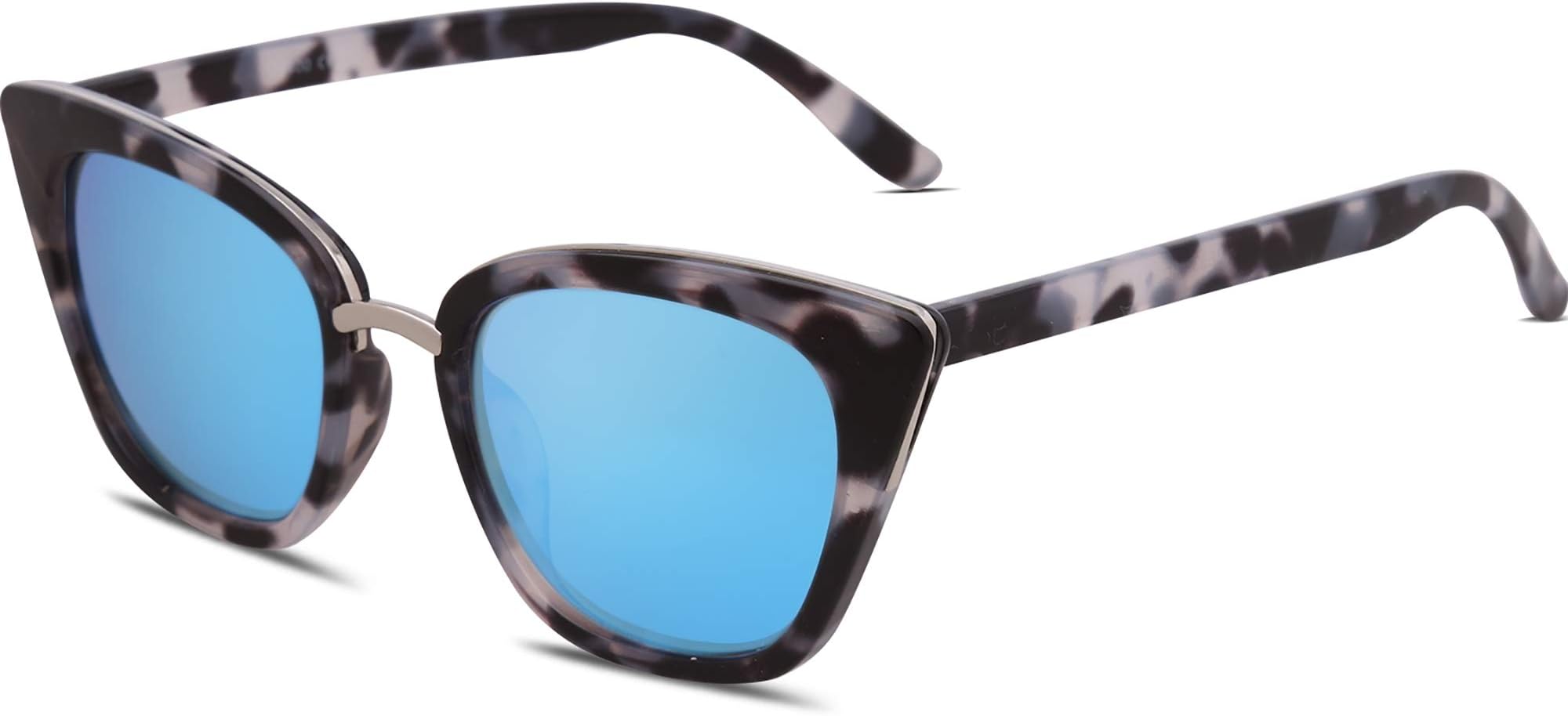 SOJOS Retro Vintage Cat Eye Sunglasses Square Plastic for Women SJ2052