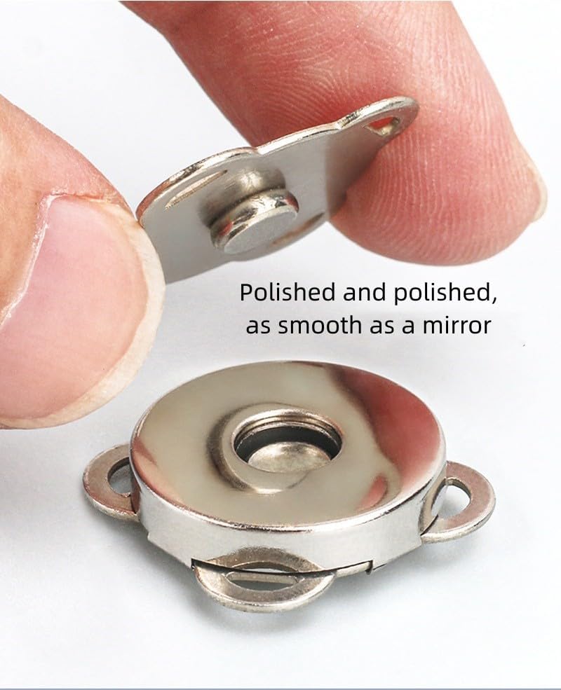 Miniatura 3 de 10 juegos de 0.709 in para coser en bolsas magnéticas con botones de flor de ciruelo, broches de presión, cierre de cremallera, ideal para bolsos,