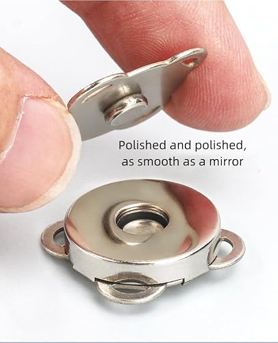 10 Sets 18mm Sew in Magnetic Bag Clasps Plum Blossom Bag Button, Snaps, Clasps, Great for Purses Bags Sewing Craft Clothing Bag - Thumbnail 3