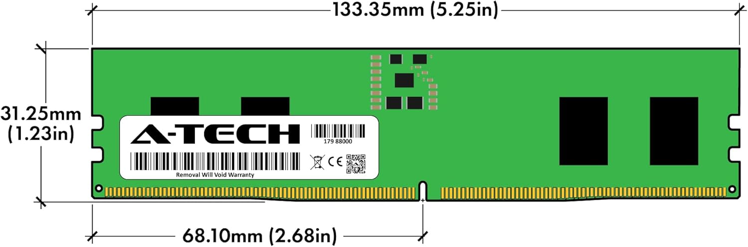 Diagram of A-Tech RAM module dimensions