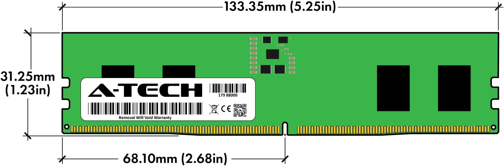 A-Tech 32GB Kit (4x8GB) DDR5 5600MHz PC5-44800 CL46 UDIMM 1.1V Non-ECC Unbuffered DIMM 288-Pin Desktop PC/Computer RAM Memory Upgrade Modules
