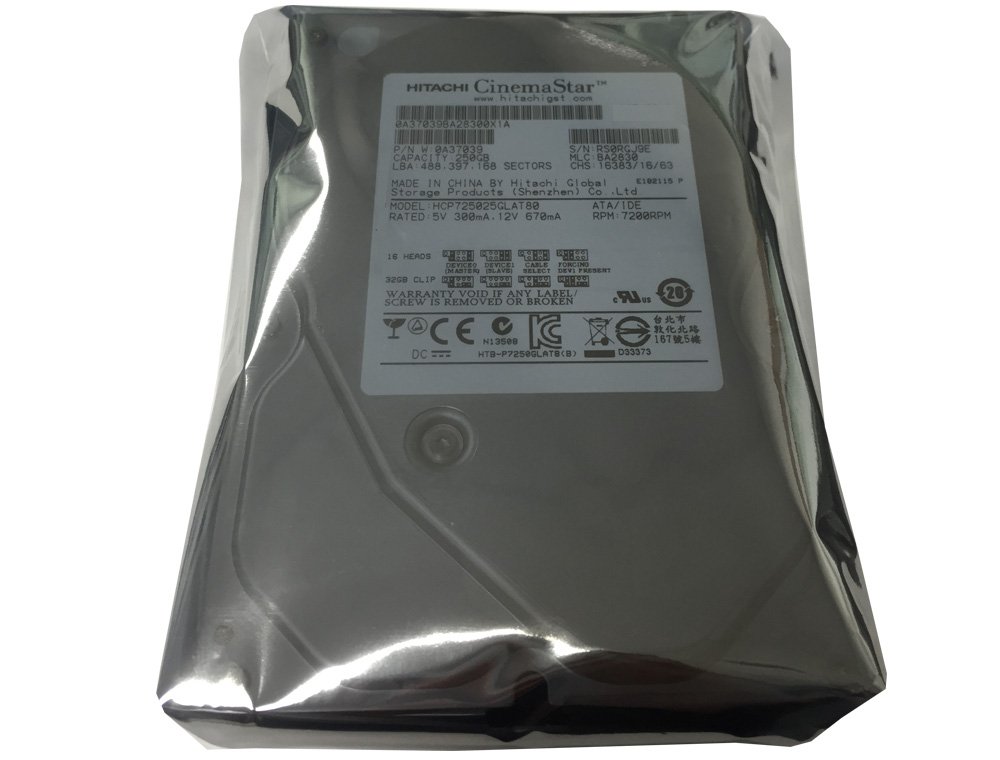 Hitachi hcp725025glat80 250 GB caché de 8 MB 7200RPM Pata (IDE