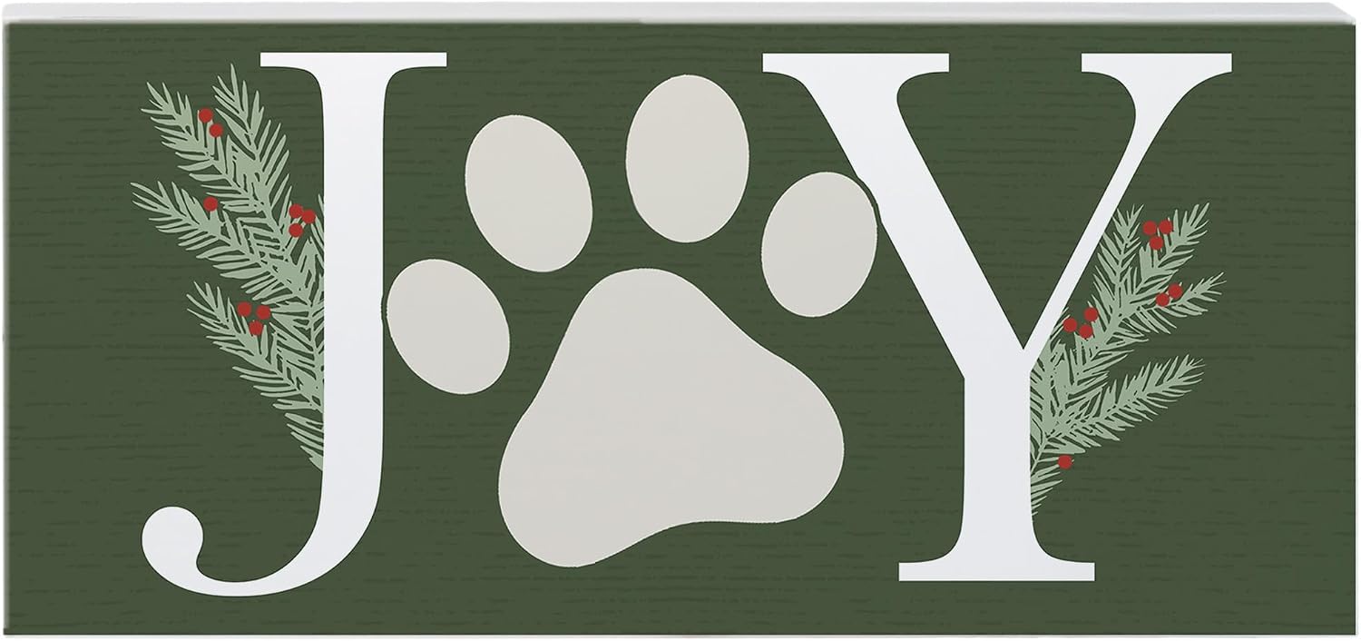 Simply Said, INC Christmas Pet Decor Bundle – Joy Pawprint Inspire Board & Ho Ho Ho Pawprint Floating Frame image 2