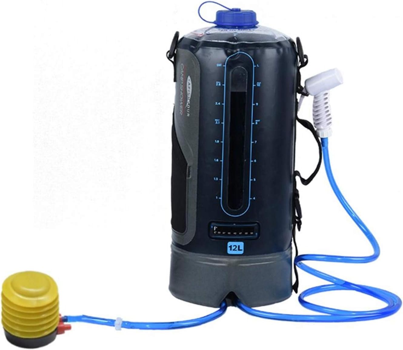 Portable 12 l Solar Camping Shower Suite Portable Outdoor Outlook Delivery Trial Water Container Workpiece for Travel Skills