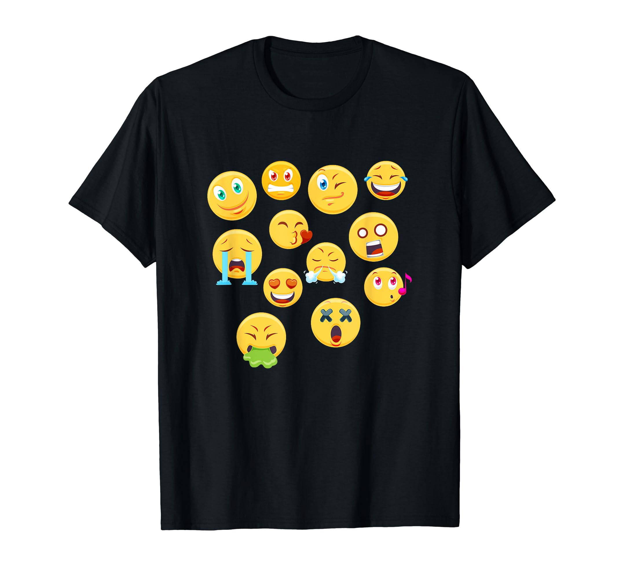 TopTop Sarcastic Teen TeesFunny Emoji Faces Sarcastic Teen Girl Emoticons Humor Gift T-Shirt