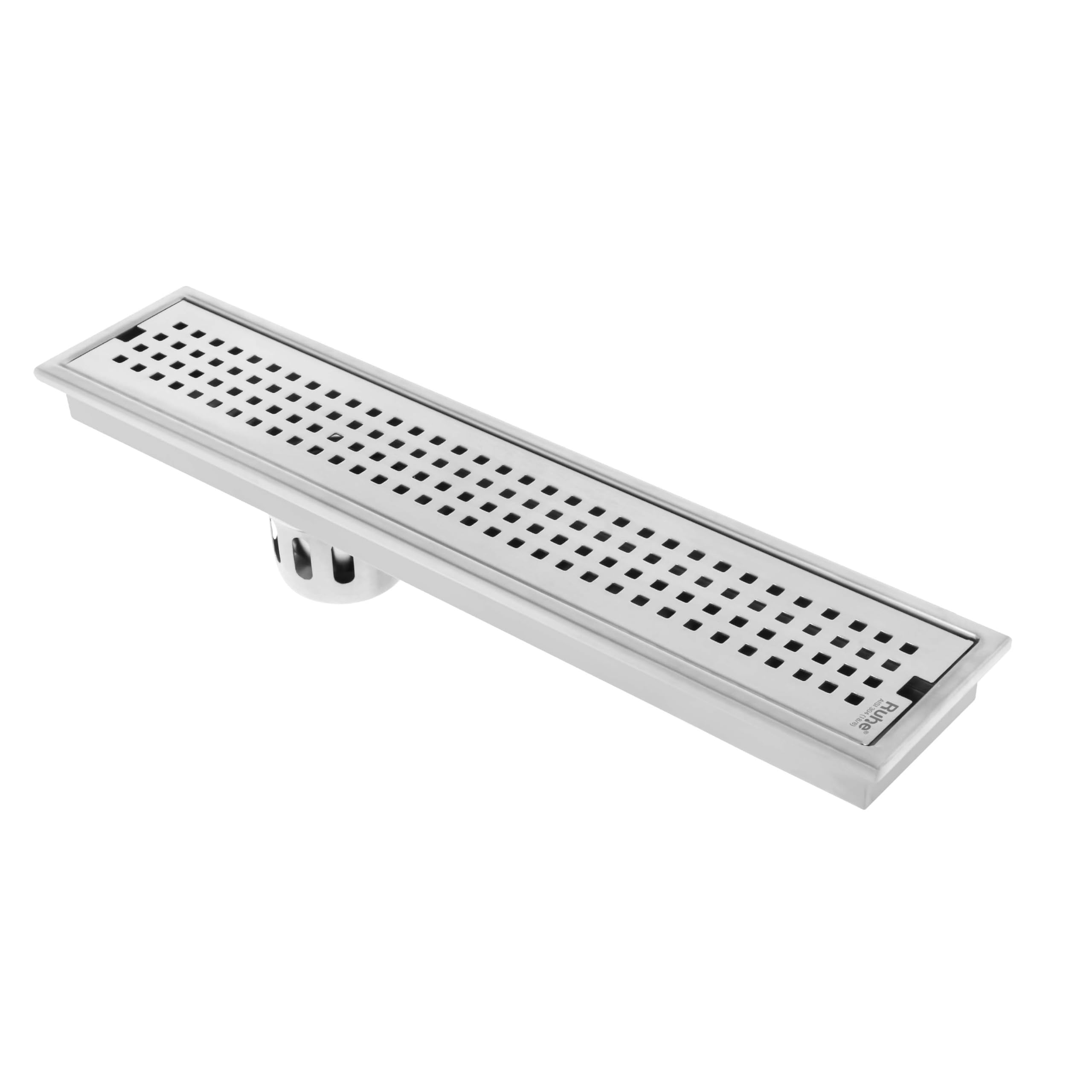 Ruhe® Palo 24 × 4 Inches Floor Drainer | 304 Stainless Steel Palo Shower Water Drain Channel/Waste Water Floor Drain | with Stainless Steel Trap and Side Hole | with Collar 4