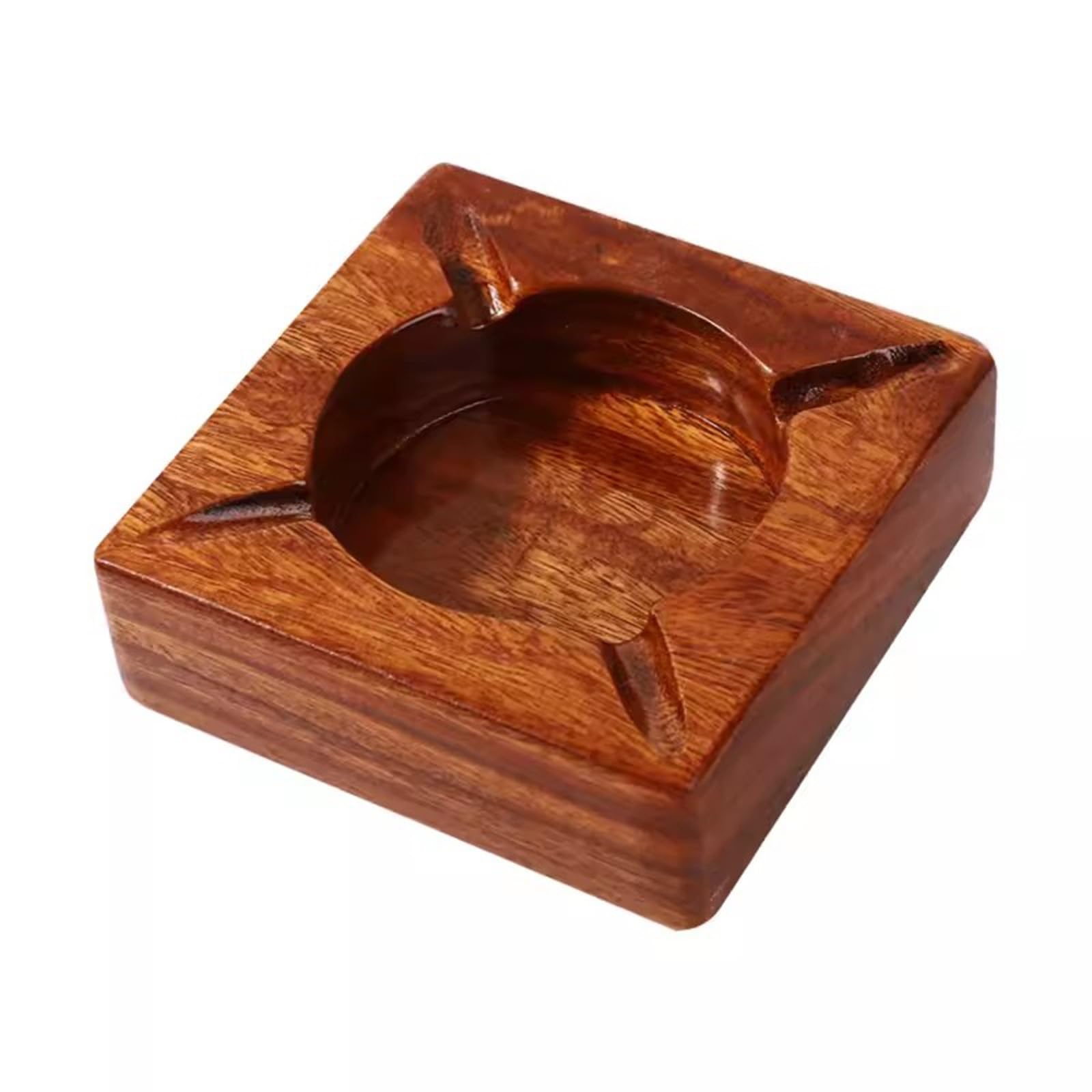 Cendrier à cigares d'extérieur en bois carré et élégant pour table de salon