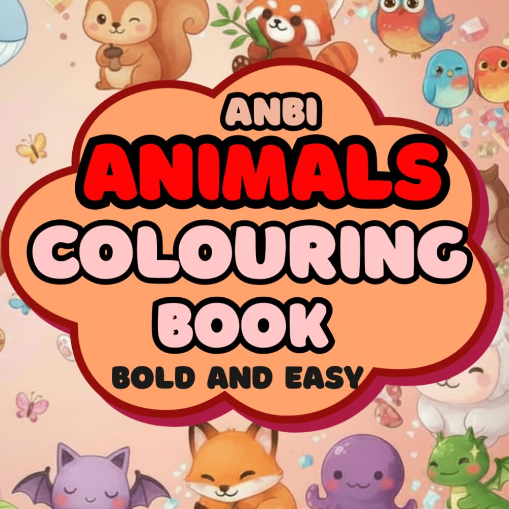 cute animals colouring book age 2 +