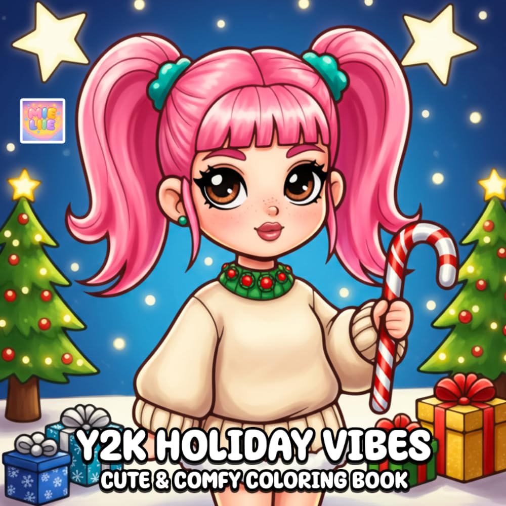 Y2K Holiday Vibes Coloring Book: Cute Winter Activities, Playful Y2K Fashion, and Whimsical Holiday Adventures