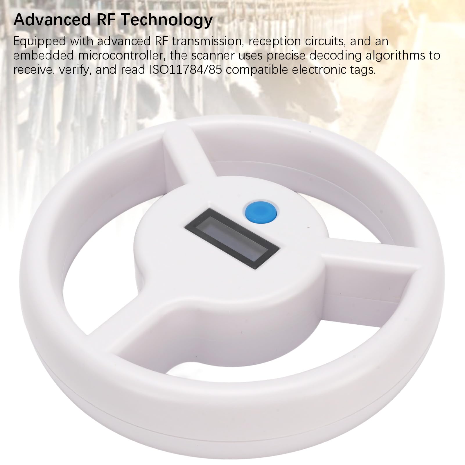 Scanner per microchip per animali domestici 134,2 Khz USB 30 Archiviazione dati Lettore di tag ID chip per animali ad alta sensibilità per cani gatti Pollame Bestiame Bianco