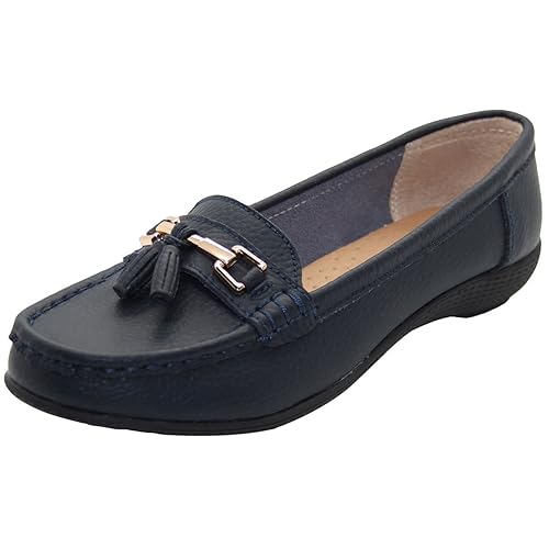 ladies navy work shoes