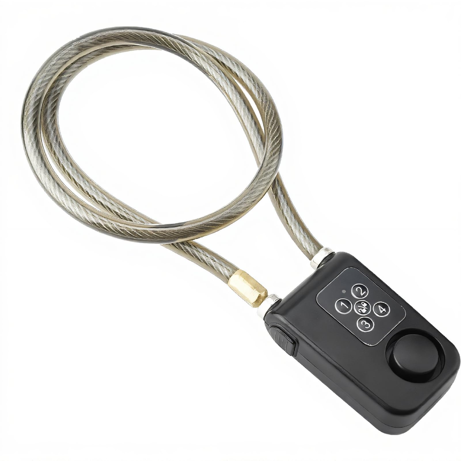Wireless Remote Control Alarm Lock, 115dB Electric Bike Motorcycle Alarm Chain Lock with 4 Digit Keyless Code and 10mm Steel Cable, for Bike Scooter Motorcycle Security