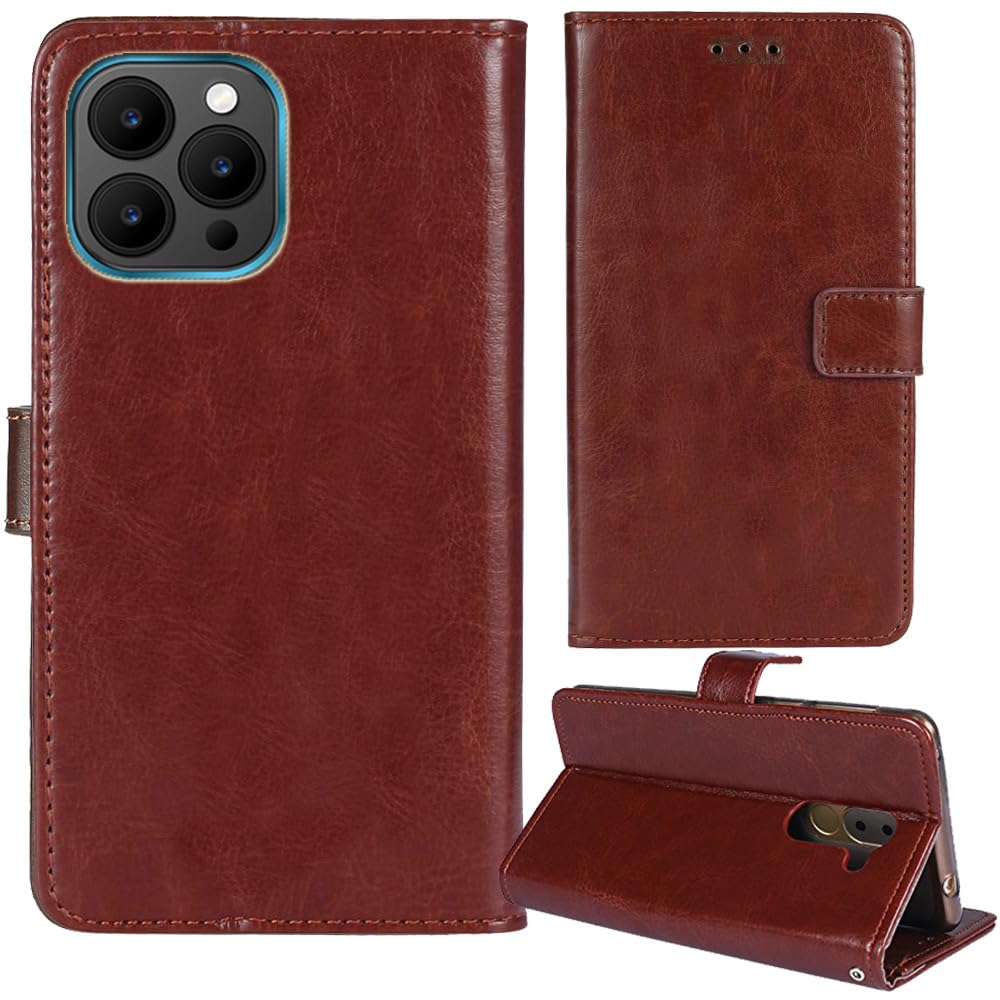 Stand Retro Flip Leather Case Protector Bumper For Invens NOTE 12P 6.56" Protection Phone Cover Skin Folio Wallet Magnetic (Blue) — view 7