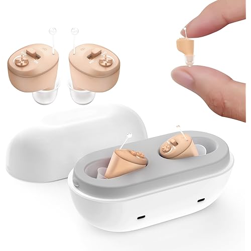Hearing Aids Not Amplifier for Seniors Rechargeable, OTC In-the-Ear Hearing Aid, Hearing Aides for Adults Men Women Elderly Hearing Loss, Invisible Hearing Ear Buds Earbuds
