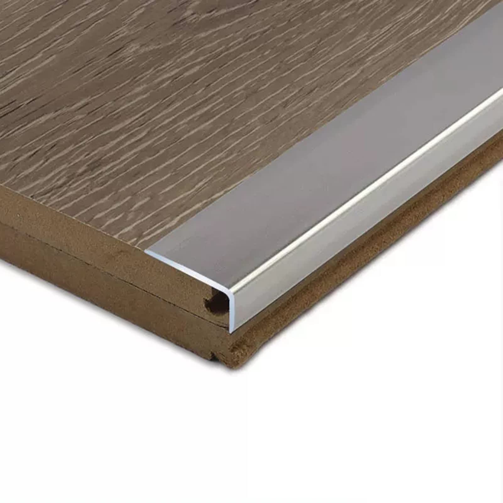 Bordo antiscivolo per scale, protezione angolare a forma di L per pavimento/porta, striscia di regolazione bordo scala pavimento metallo alluminio