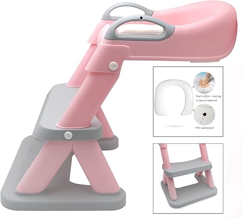 Vista 44 de HTTMT - Escalones infantiles con asiento de bebé para baño, ET-BABY001/002 Verde