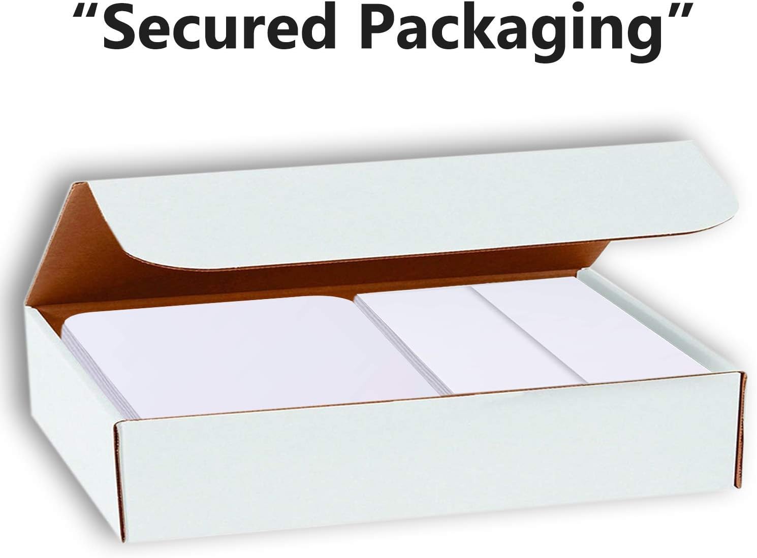 Hamilco White Cardstock Paper, Rounded Corner Cards with Envelopes – 4" x 6", 80 lb Cover, Blank Note, Postcard & Invitation Cards, 100 Pack