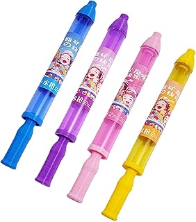 花火水鉄砲、ロマンチックな花火風水スプレーおもちゃ、高圧引き出し式スプリンクラースプレーおもちゃ、お風呂、プール、家族で楽しめるインタラクティブなプールゲーム 遊び場 (ピンク+ブルー+パープル+イエロー)