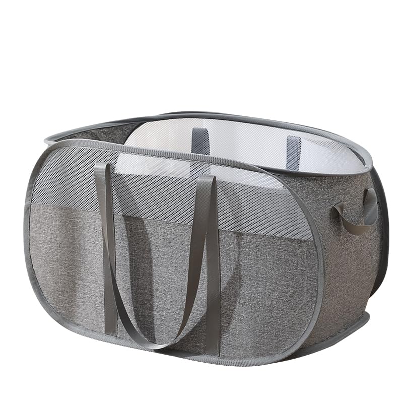 RunFar shop Pop Up Wäschekorb Faltbarer Wäschekorb Wäschetonne Wäschekorb klappbar mit Griff laundry basket Aufbewahrungskorb für Kinderzimmer Camping Und Reisen 65L