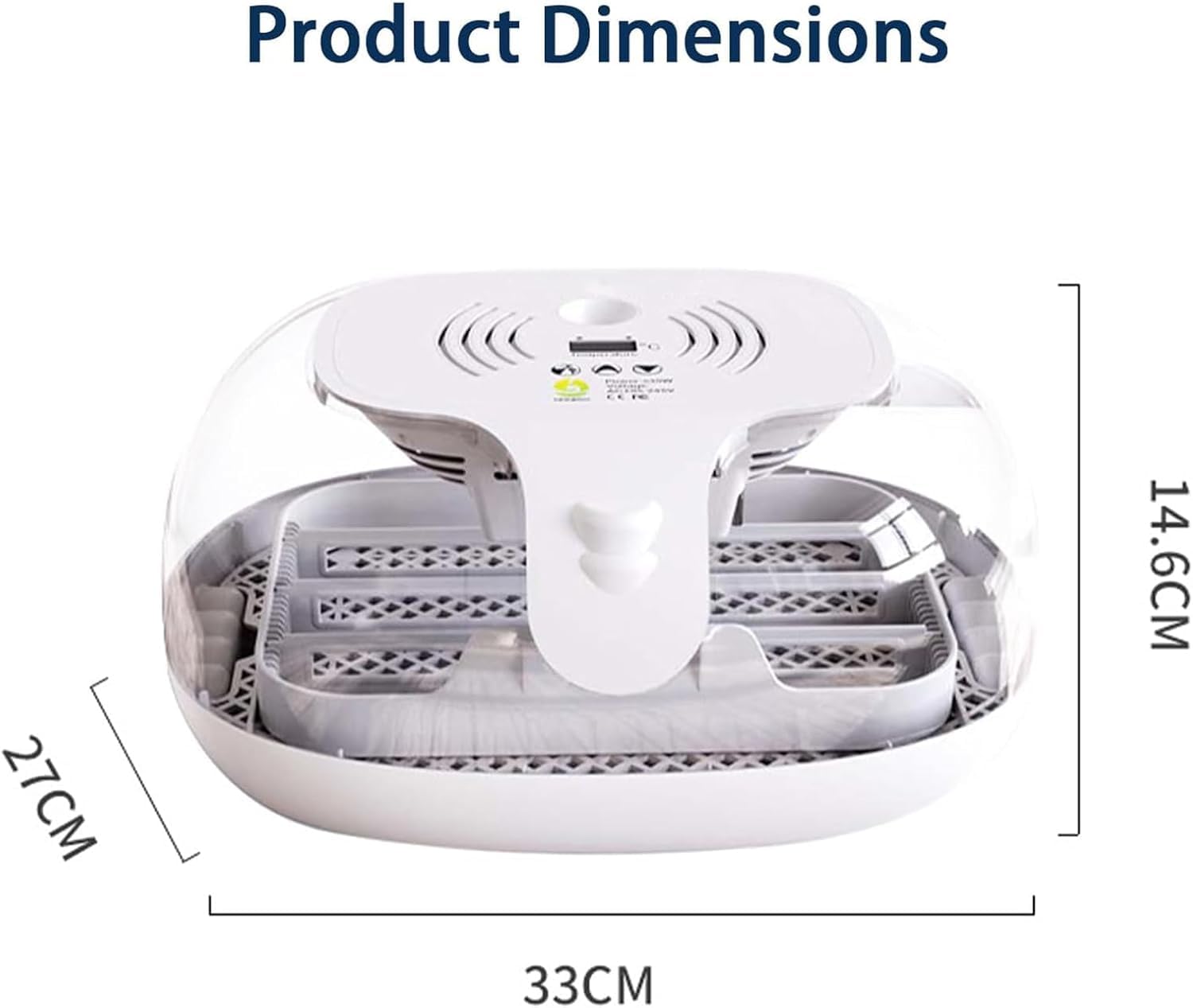 Incubadora digital de huevos para 16 huevos con volteador automático y control preciso de temperatura, incubadora de mesa para huevos de aves de corral