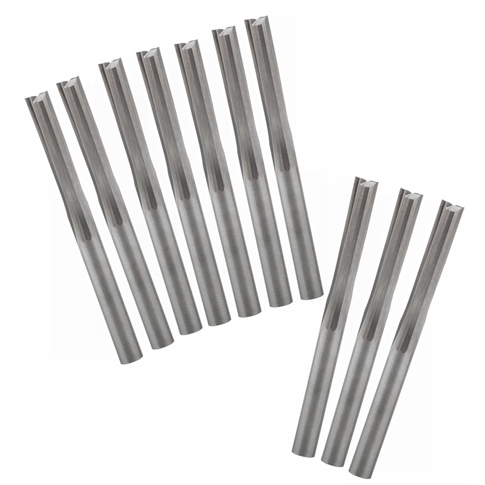 BERWENNY 10Pcs 3.175mm 22mm 2Flutes End Mill CNC Milling Cutter Cutting Tools Router Bit